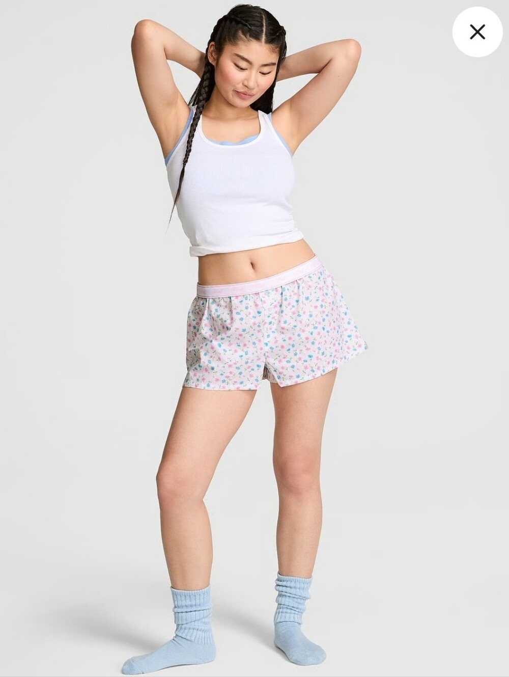NIP Vs Pink Cotton Boxy Pajama Shorts